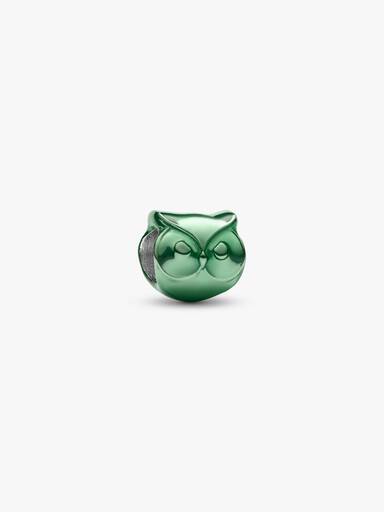 Zöld bagoly mini charm