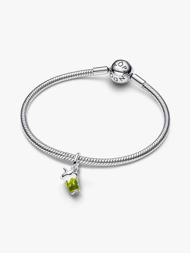 Jeges matcha latte muranói üveg függő charm