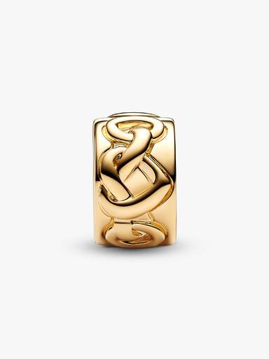 Összefonódó szívek klip charm