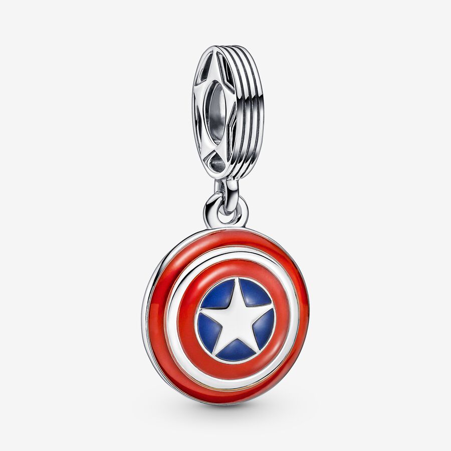 Marvel Bosszúállók Amerika Kapitány pajzsa függő charm image number 0