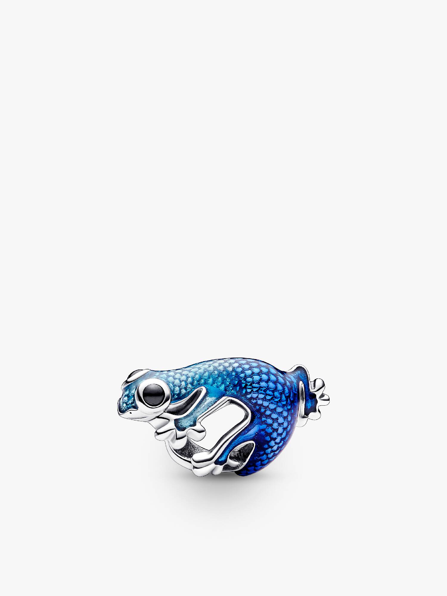 Metálkék gekkó charm