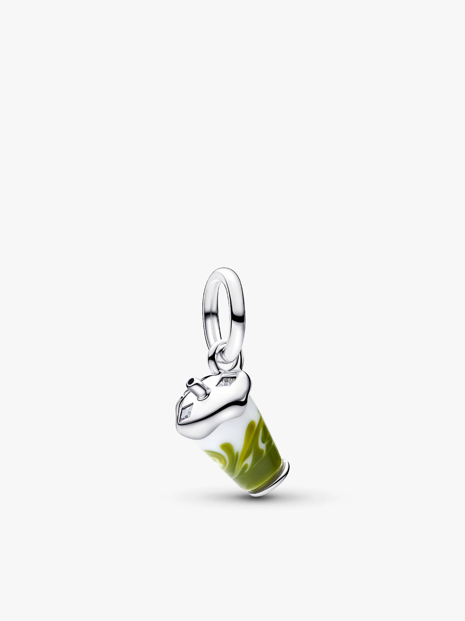 Jeges matcha latte muranói üveg függő charm