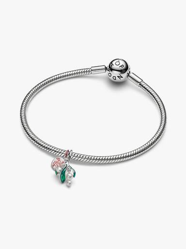 Fagyöngy függő charm, Platina bevonat