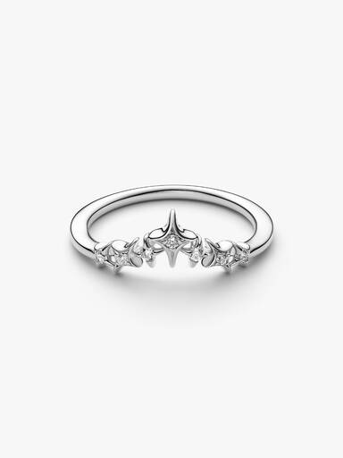 Tiara csillagok gyűrű, Platina bevonat
