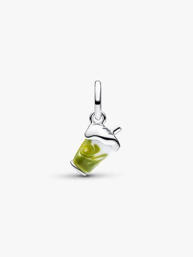 Jeges matcha latte muranói üveg függő charm