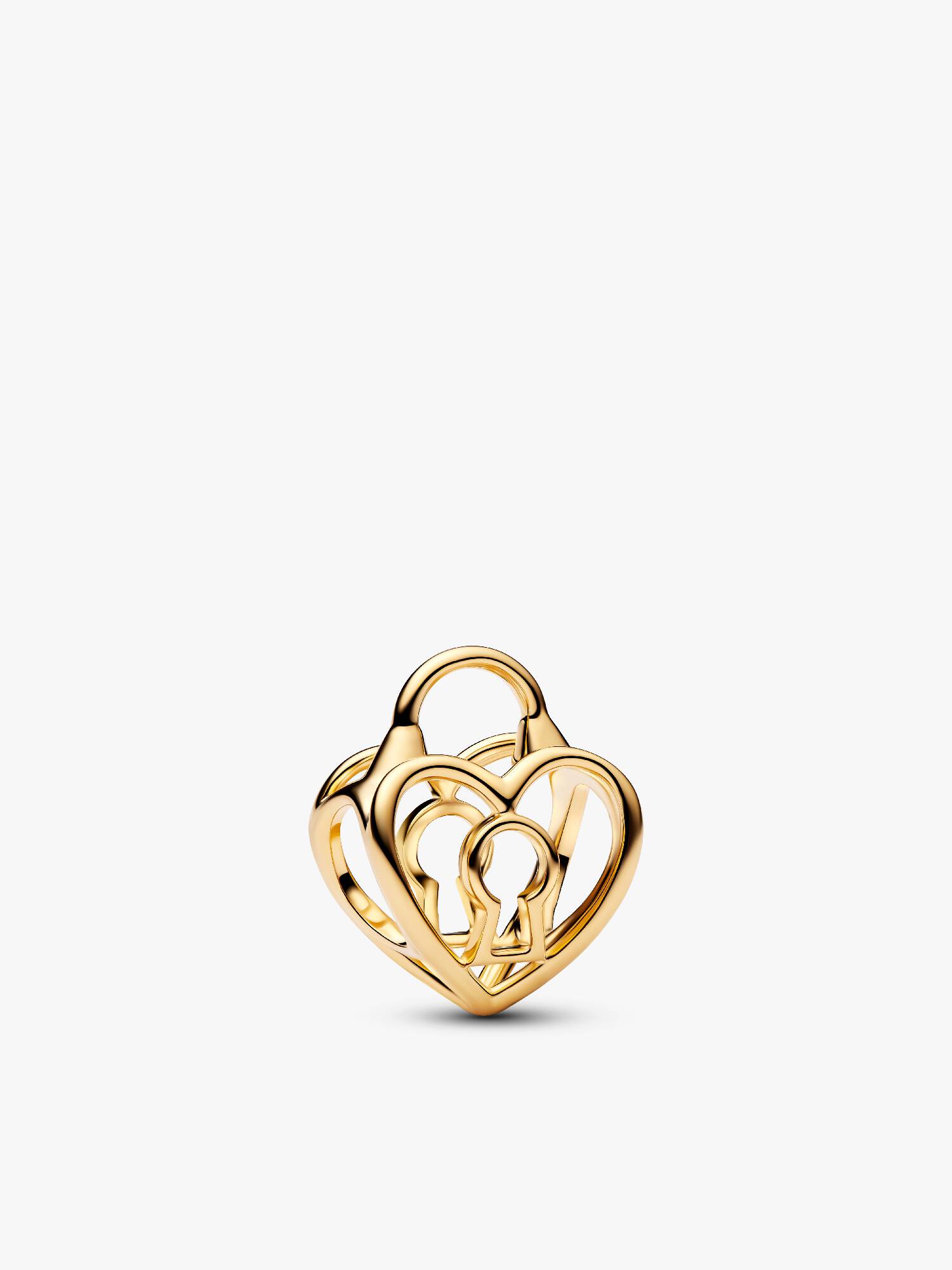 Áttört szív lakat charm