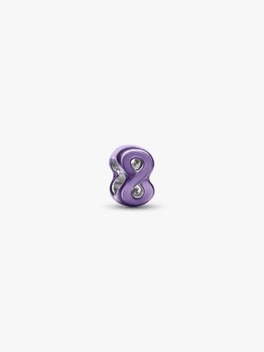 Lila végtelenjel mini charm