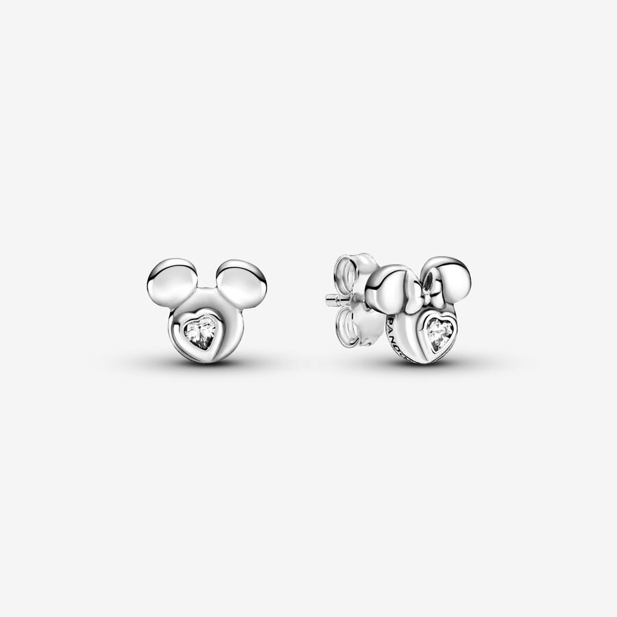 Disney Mickey Egér és Minnie Egér sziluett gombfülbevalók image number 0