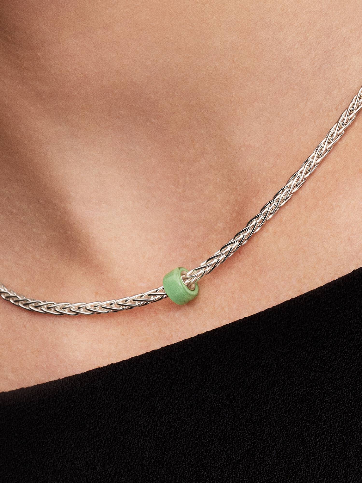 Zöld muranói üveg mini charm