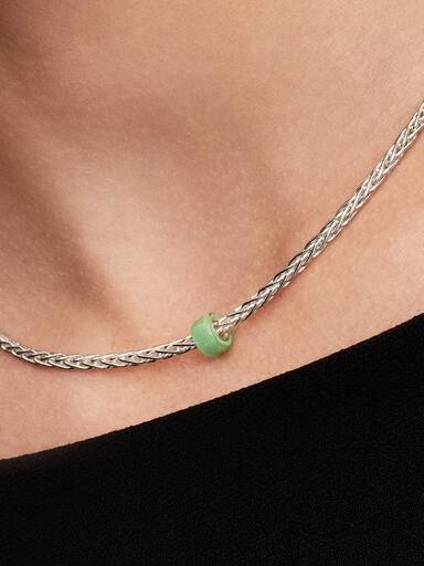 Zöld muranói üveg mini charm