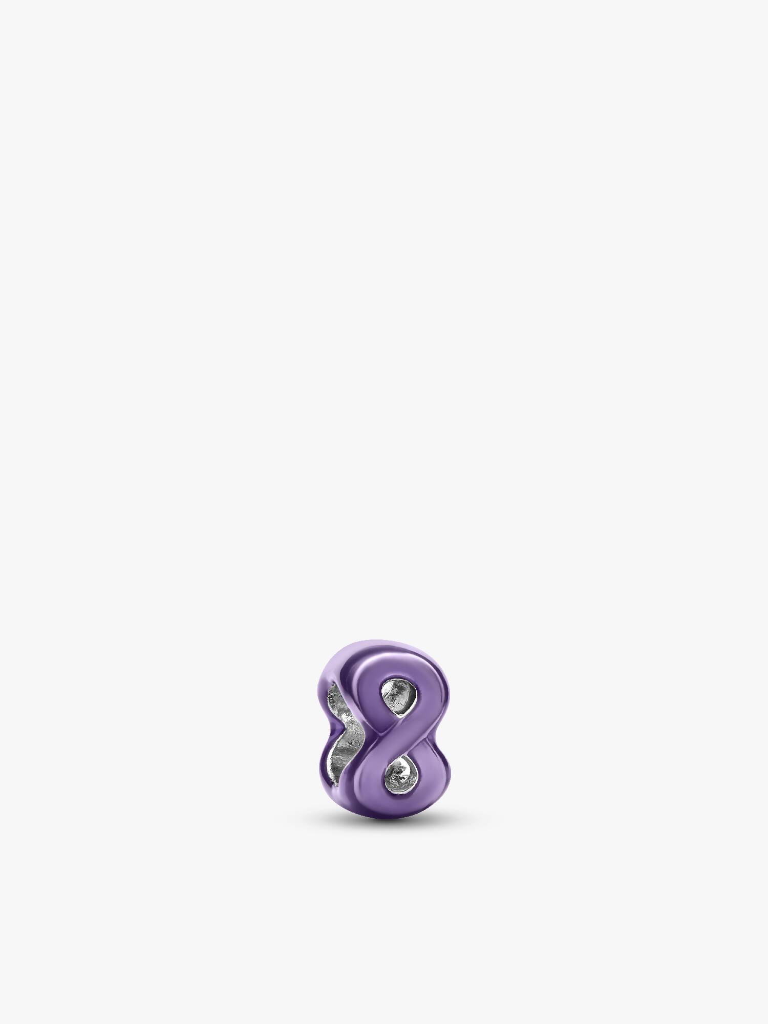 Lila végtelenjel mini charm