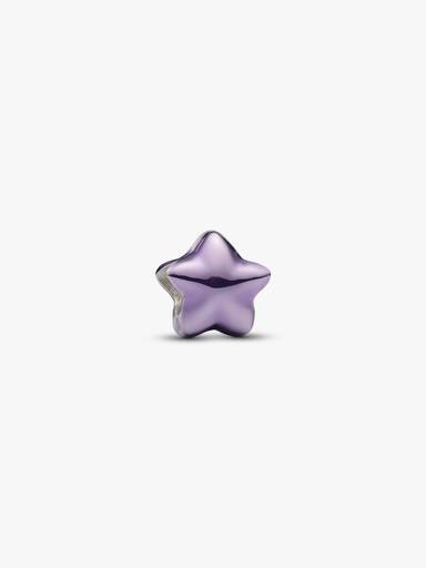 Lila csillag mini charm