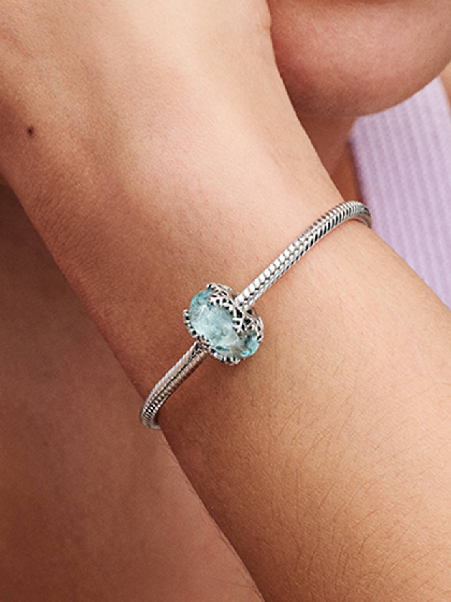 Kék hópehely muranói charm