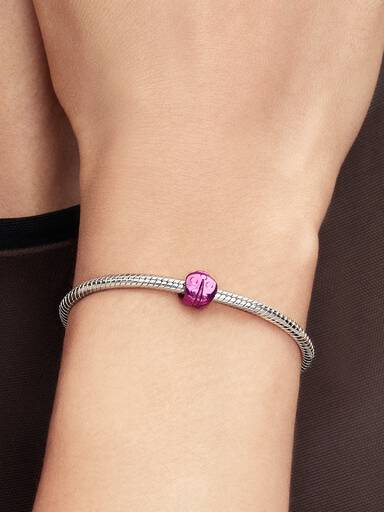Rózsaszín katica mini charm