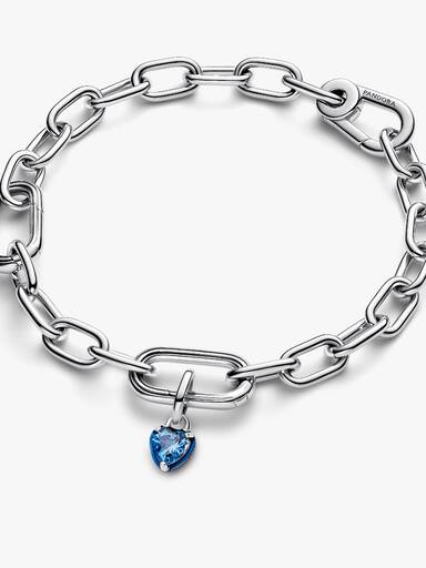 Pandora ME kék csakra szív mini függő charm
