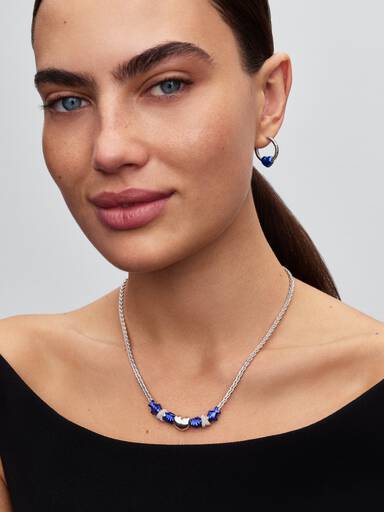 Kék szív mini charm