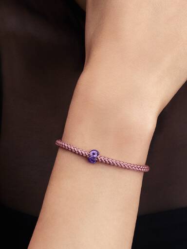 Lila végtelenjel mini charm