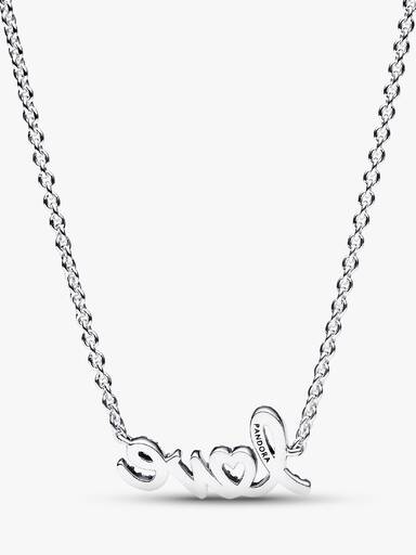 Szikrázó írott betűs love felirat collier nyaklánc
