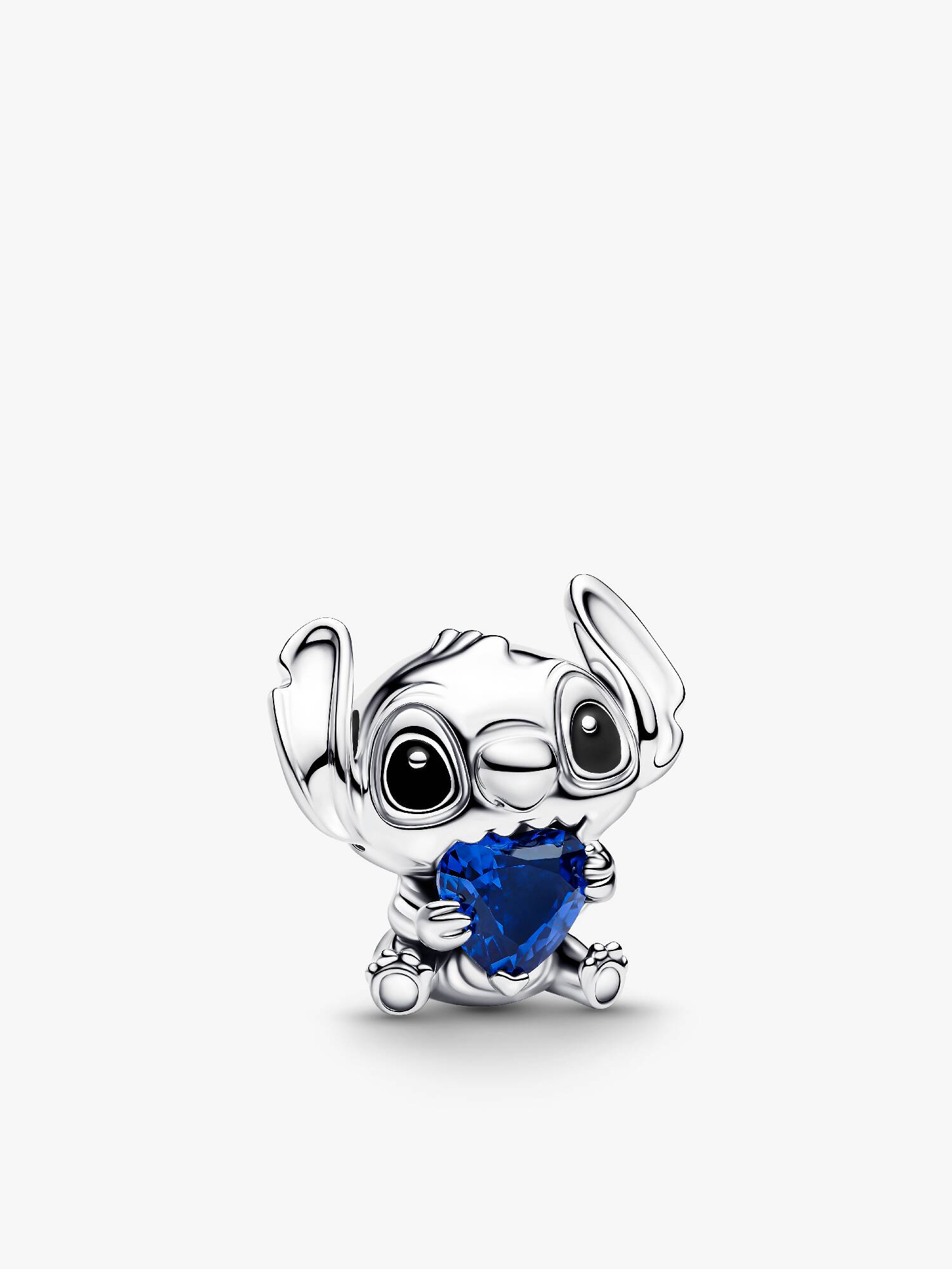 Disney Stitch kék szív charm