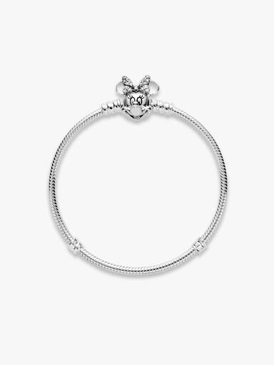 Disney, Pandora Moments kígyólánc karkötő Pavé Minnie Egér zárral