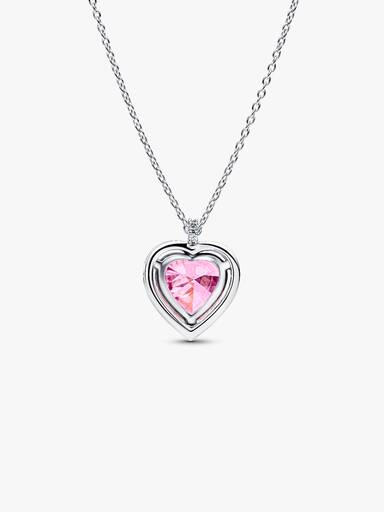 Rózsaszín glória szív collier nyaklánc