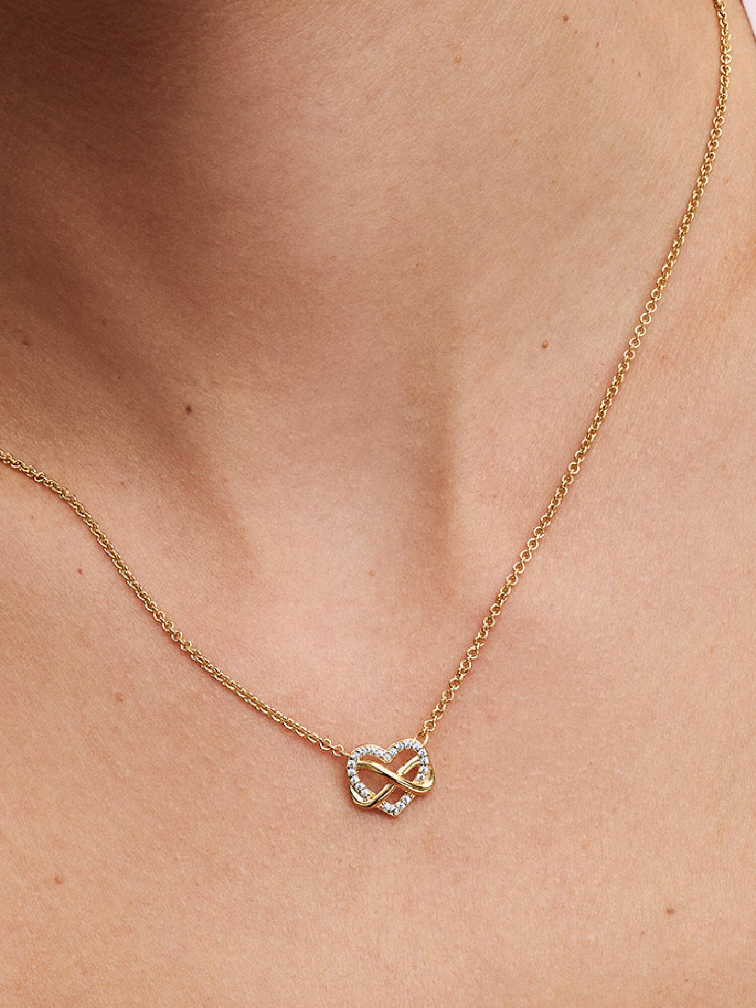 Szikrázó végtelenjel szív collier nyaklánc