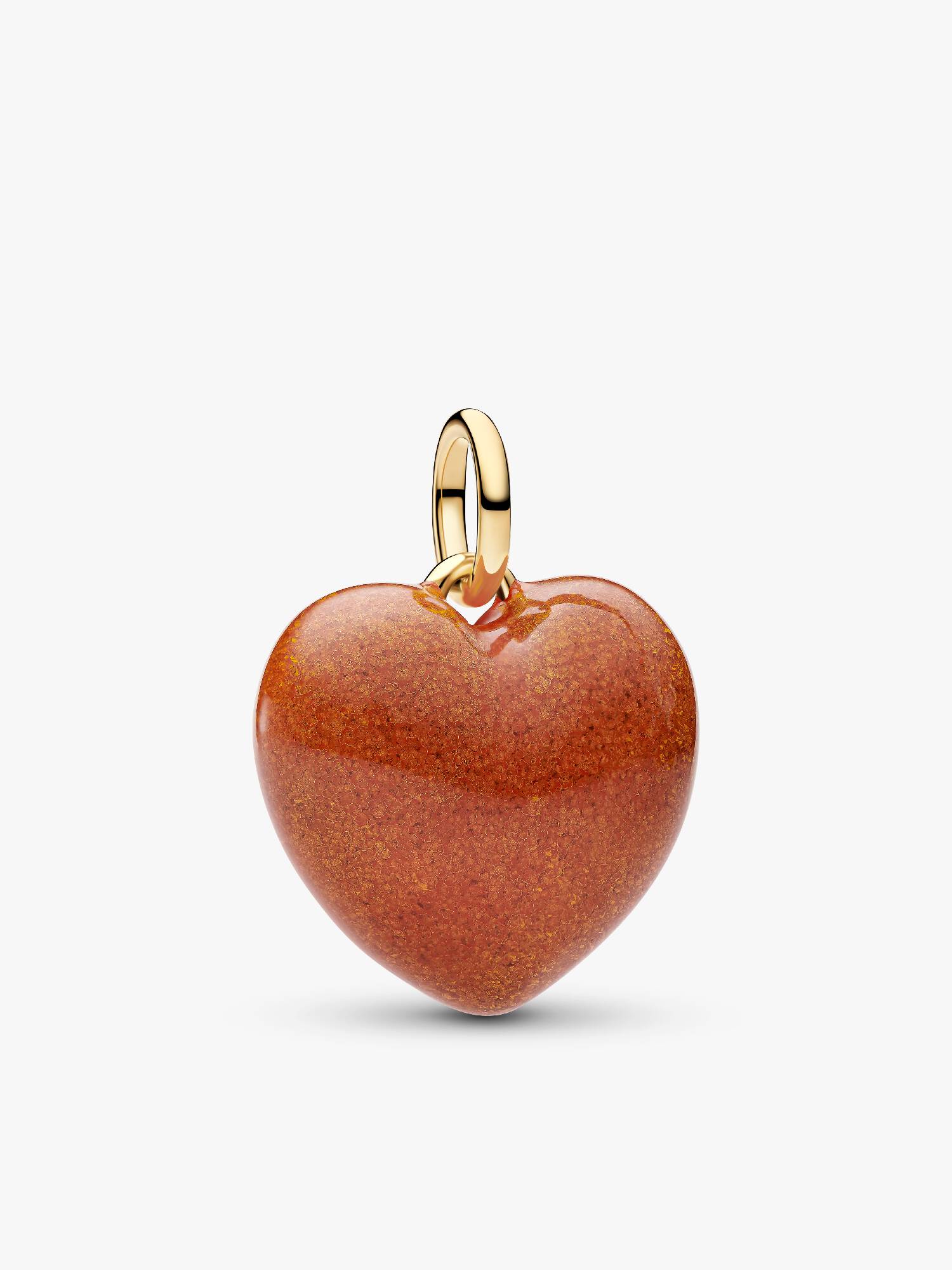 Narancssárga szív függő charm
