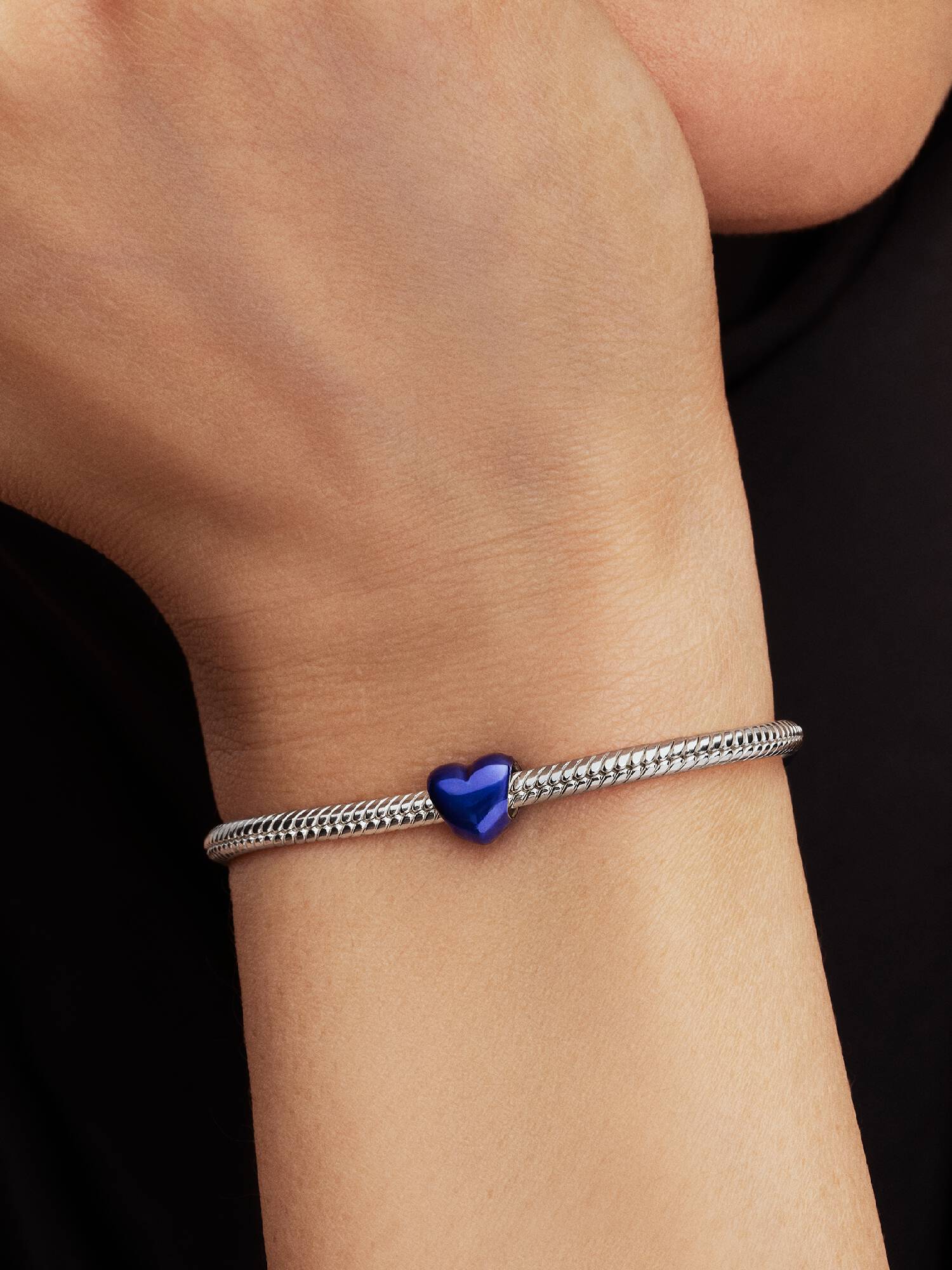 Kék szív mini charm