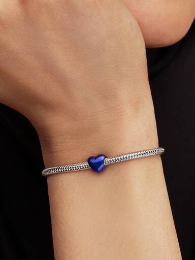Kék szív mini charm