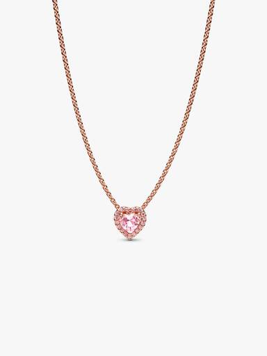 Rózsaszín szív collier nyaklánc