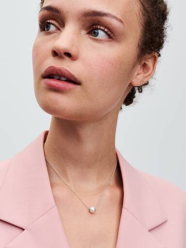 Kezelt édesvízi tenyésztett gyöngyös collier nyaklánc