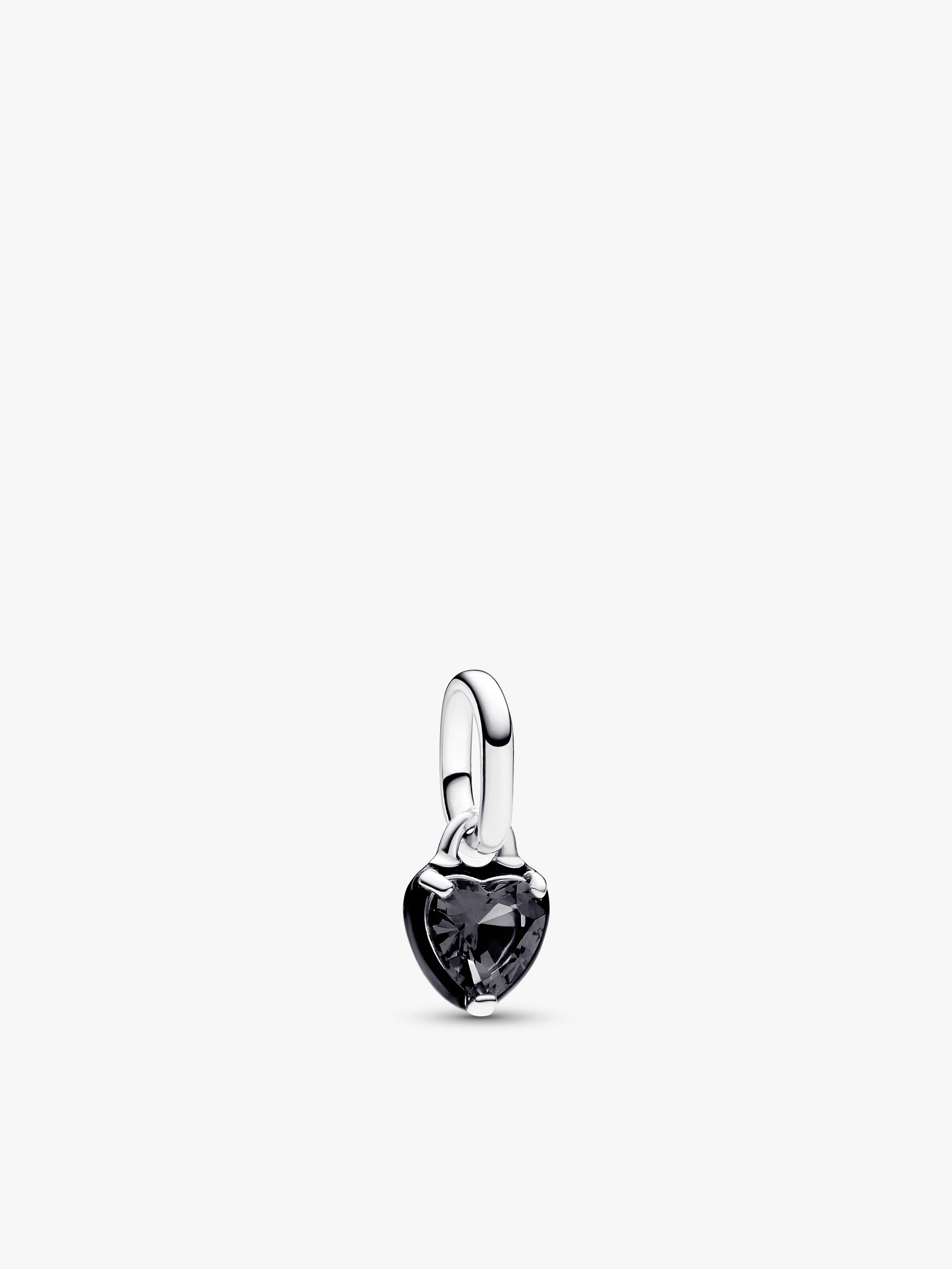 Pandora ME fekete csakra szív mini függő charm