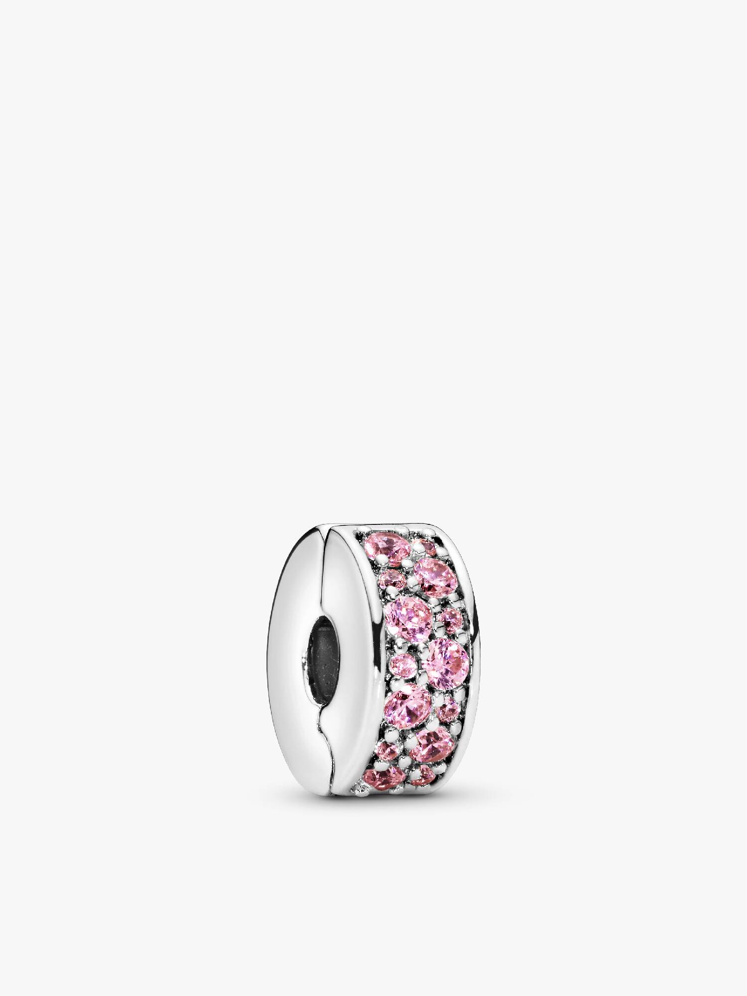 Rózsaszín pavé klip charm