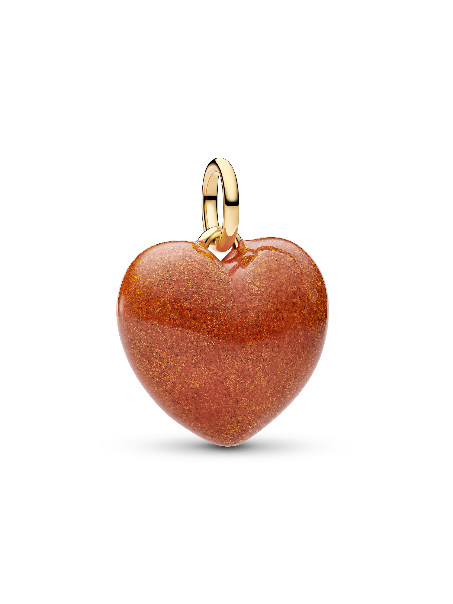 Narancssárga szív függő charm