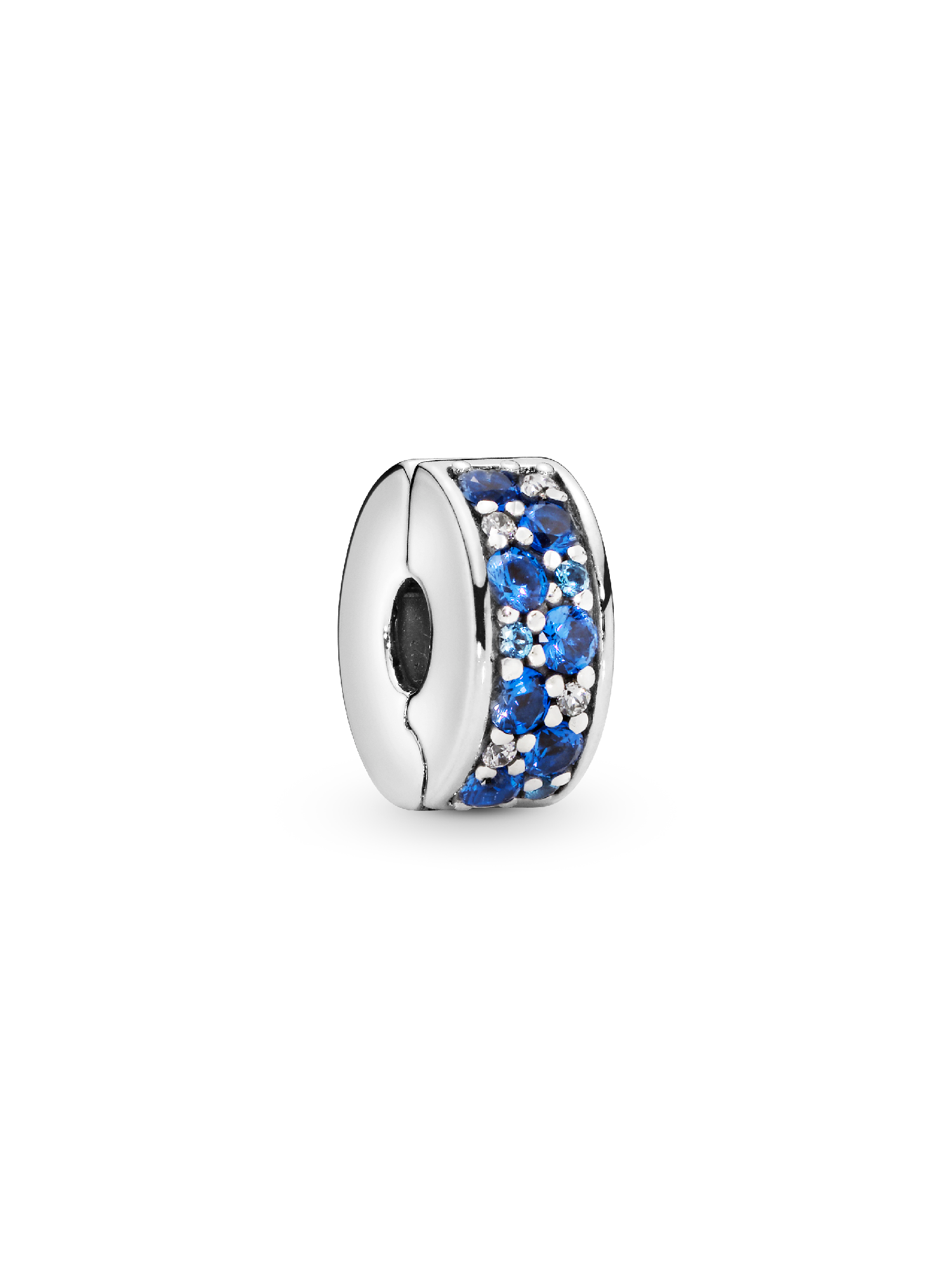 Kék pavé klip charm