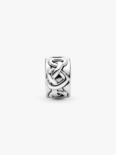 Összefonódó szívek klip charm
