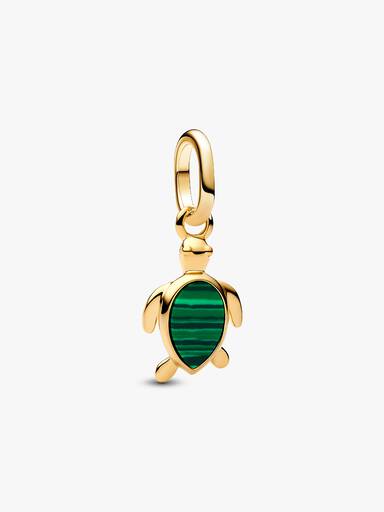Zöld teknős mini függő charm