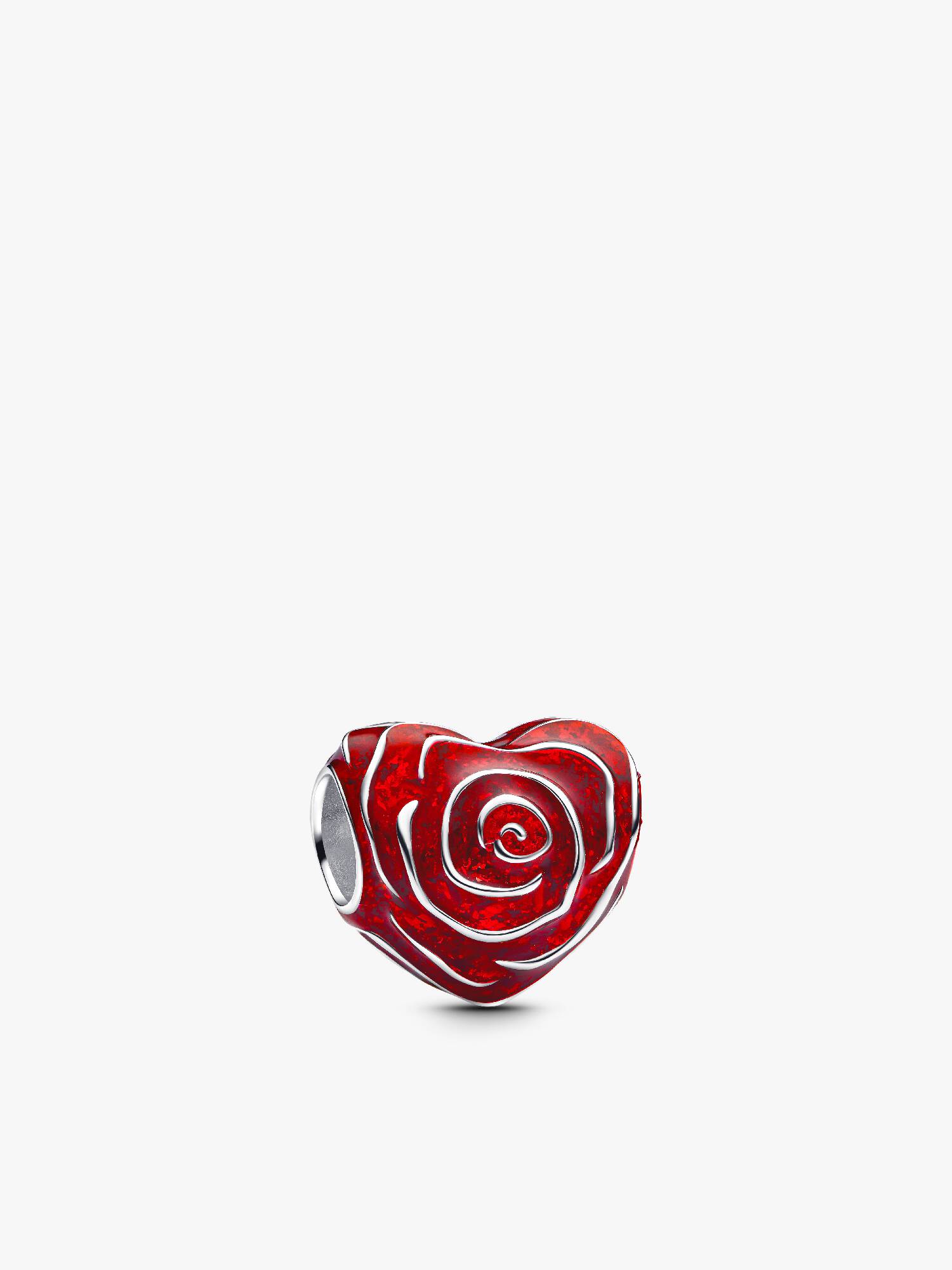 Rózsa szív charm