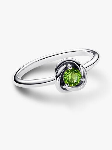 Augusztus születéskő ékszer örökkévalóság karikagyűrű