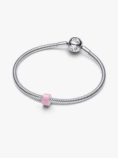 Rózsaszín muranói üveg mini charm