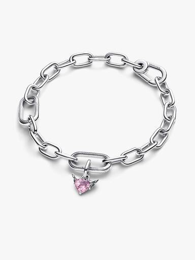Szárnyas szív mini függő charm