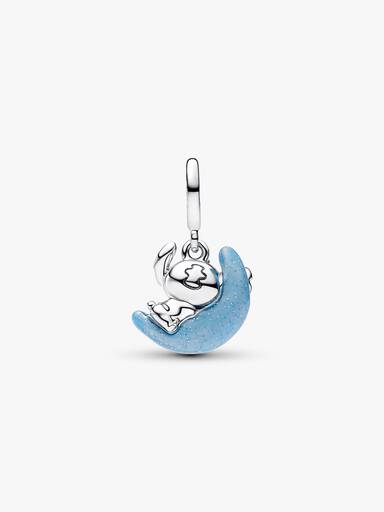 Disney Stitch foszforeszkáló hold függő charm