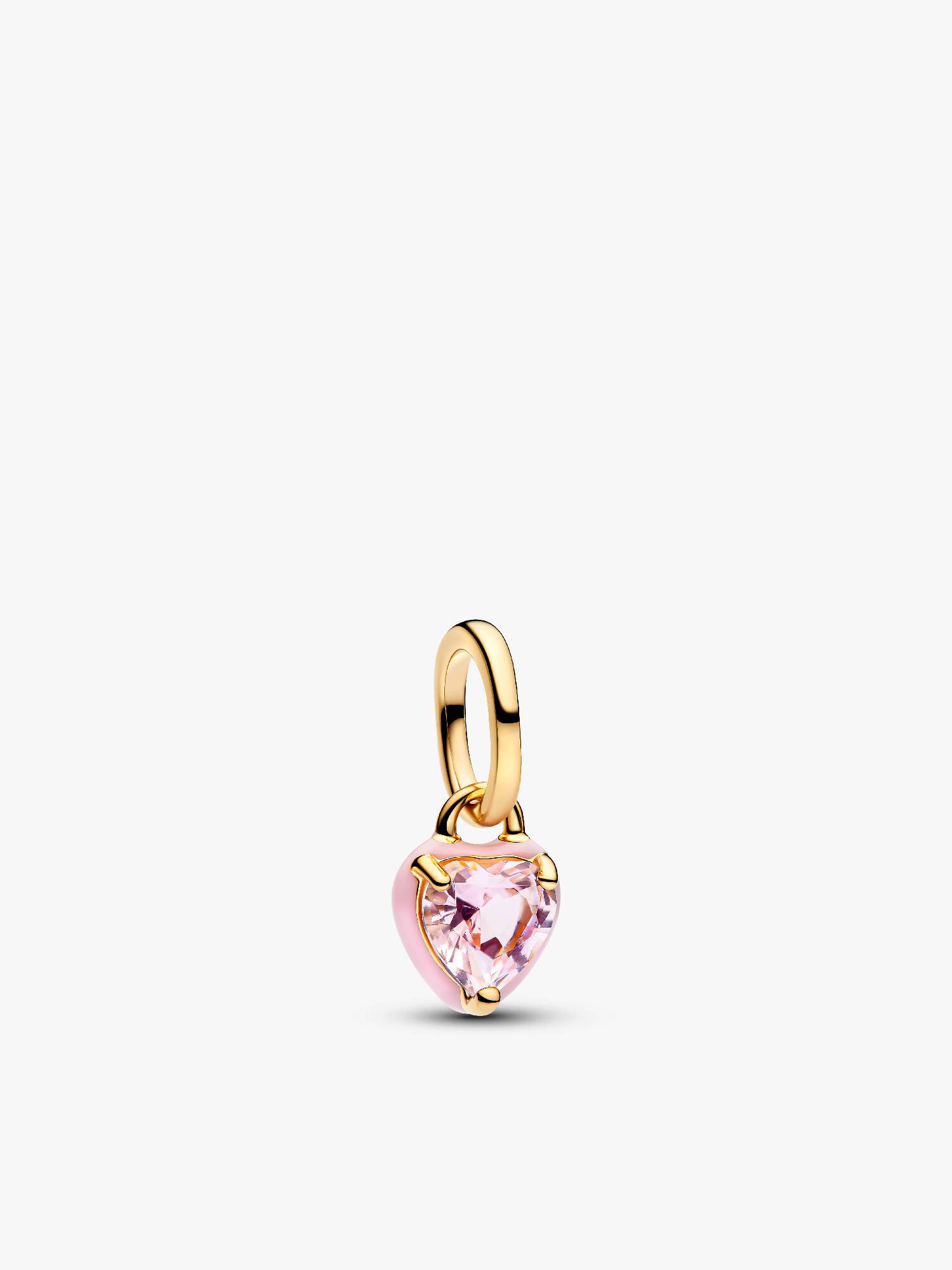Rózsaszín csakra szív mini függő charm