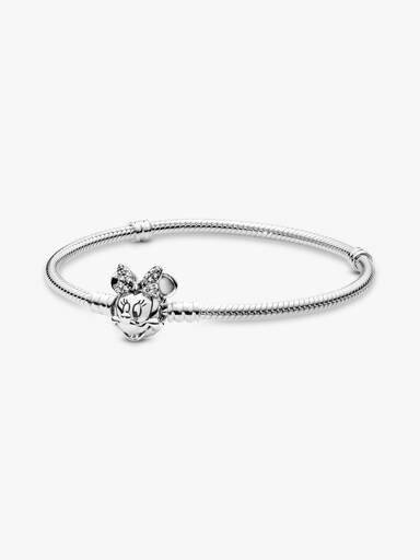 Disney, Pandora Moments kígyólánc karkötő Pavé Minnie Egér zárral