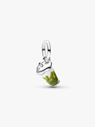 Jeges matcha latte muranói üveg függő charm