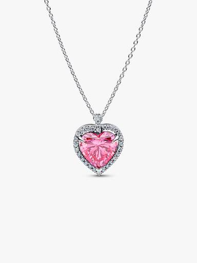 Rózsaszín glória szív collier nyaklánc