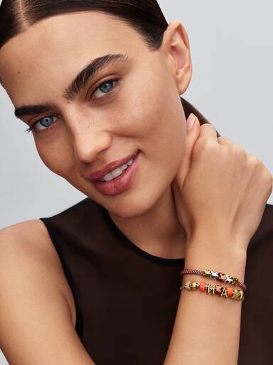Narancssárga muranói üveg mini charm