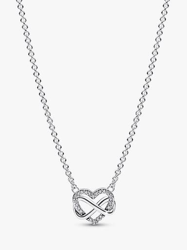 Szikrázó végtelenjel szív collier nyaklánc