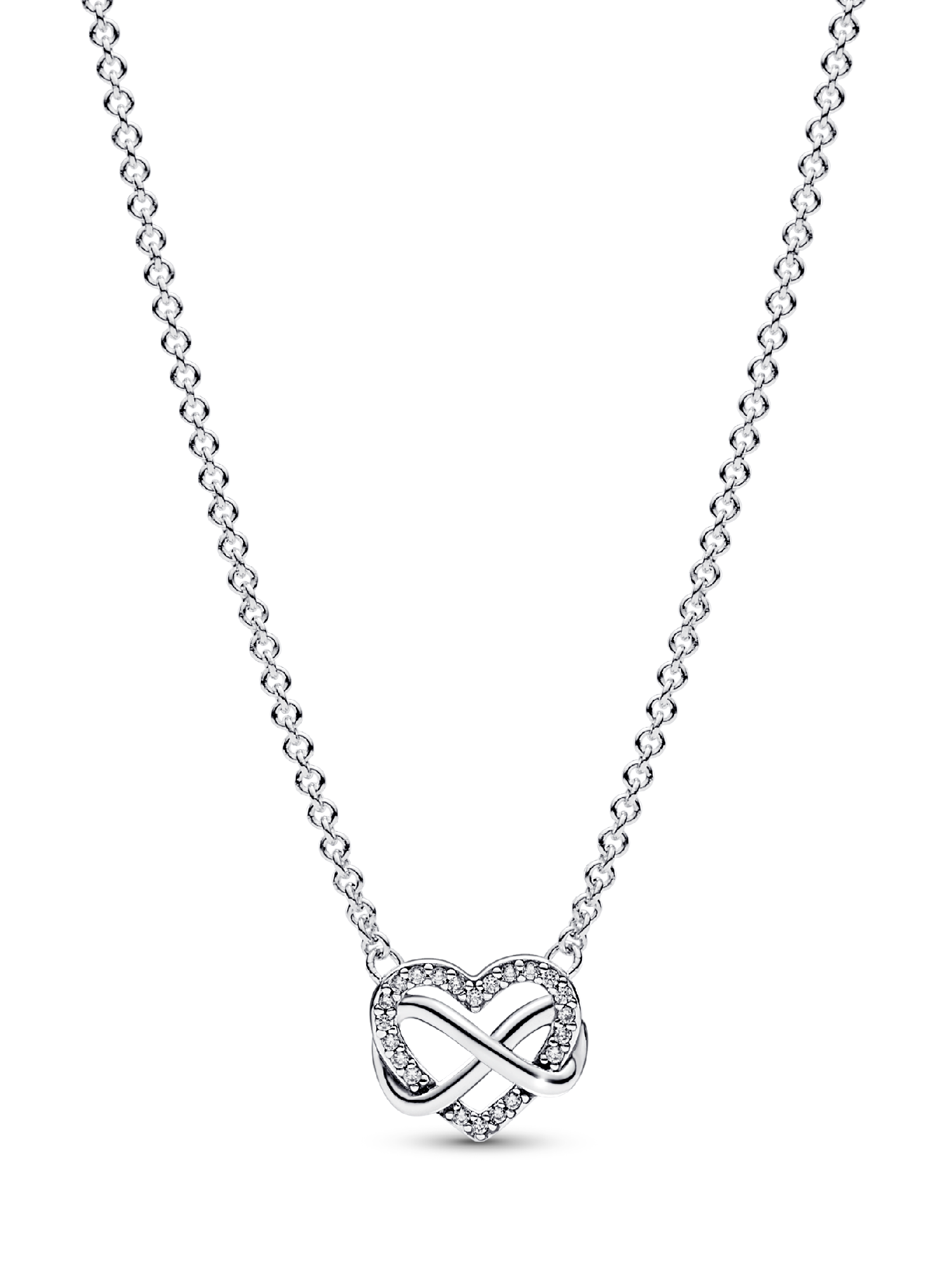 Szikrázó végtelenjel szív collier nyaklánc