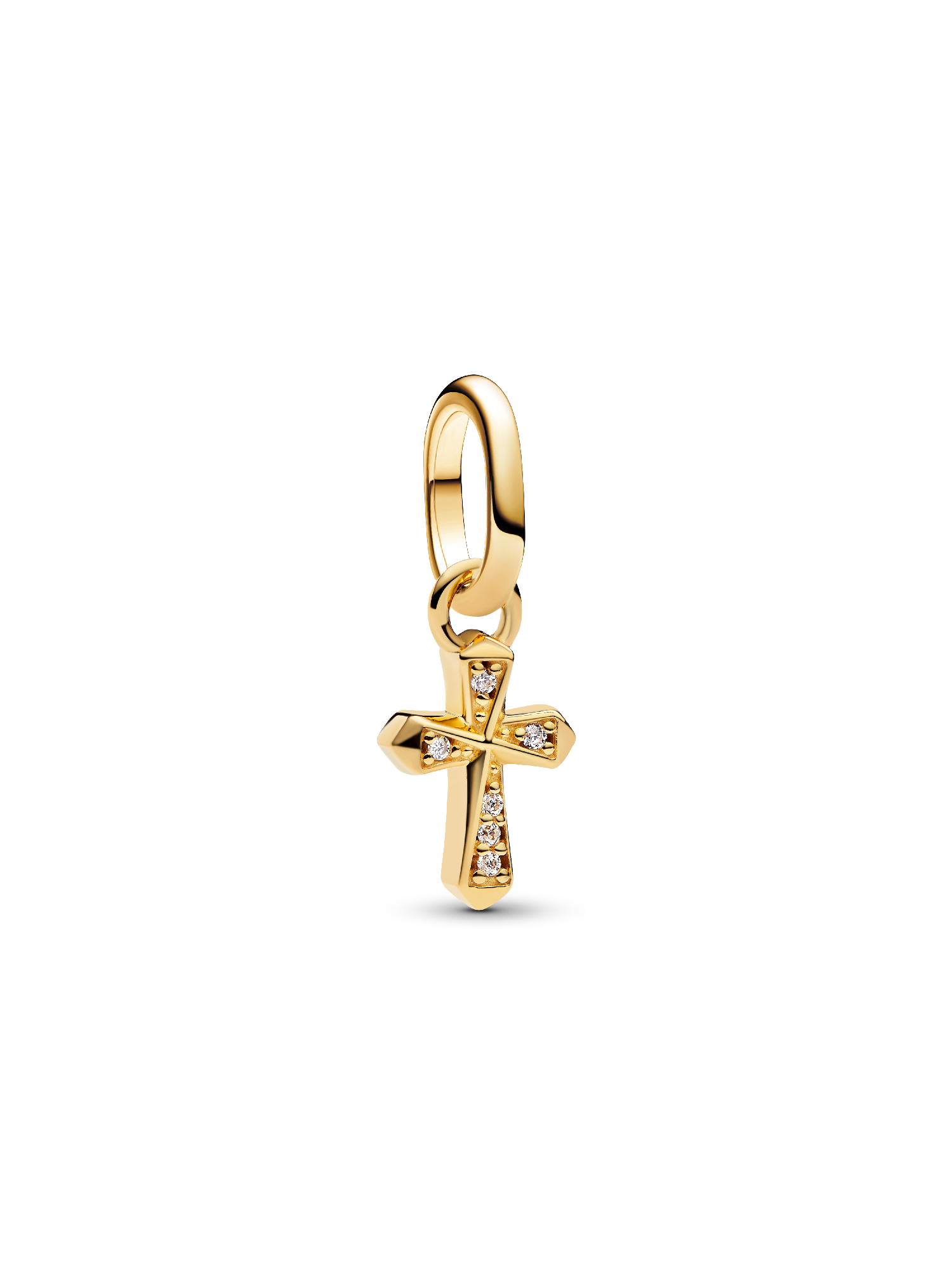 Szikrázó kereszt mini függő charm